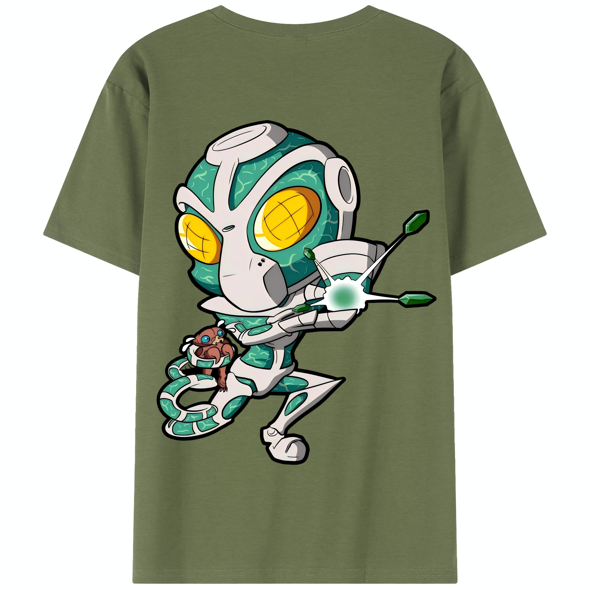 （画像用） ジョジョの奇妙な冒険 花京院 典明（かきょういん のりあき） JoJo's Bizarre Adventure Kakyoin Noriaki 綿100％半袖Tシャツ（背面プリント）